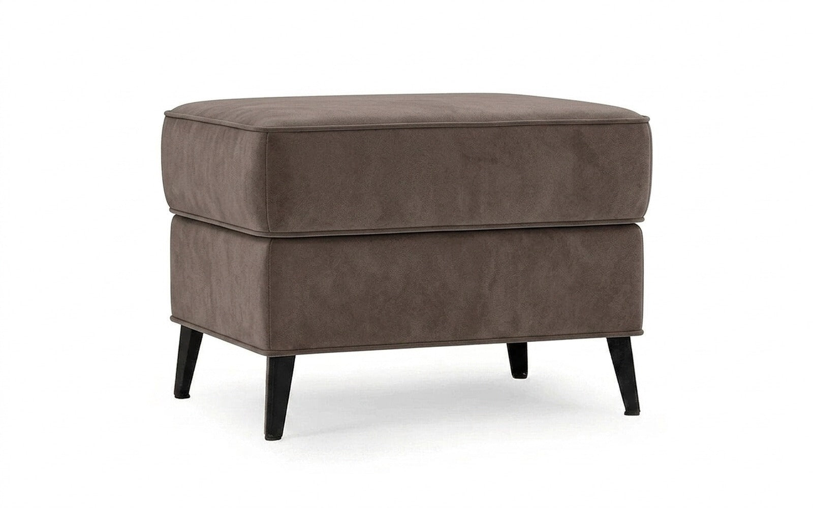 Laguna pouf in Galaktika Cacao fabric, product photo on white background
