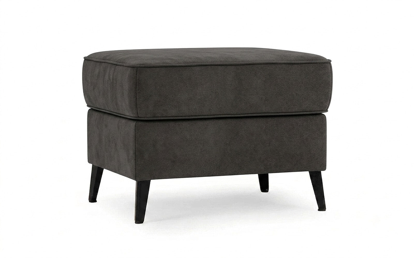 Laguna pouf in Galaktika Grey fabric, product photo on white background