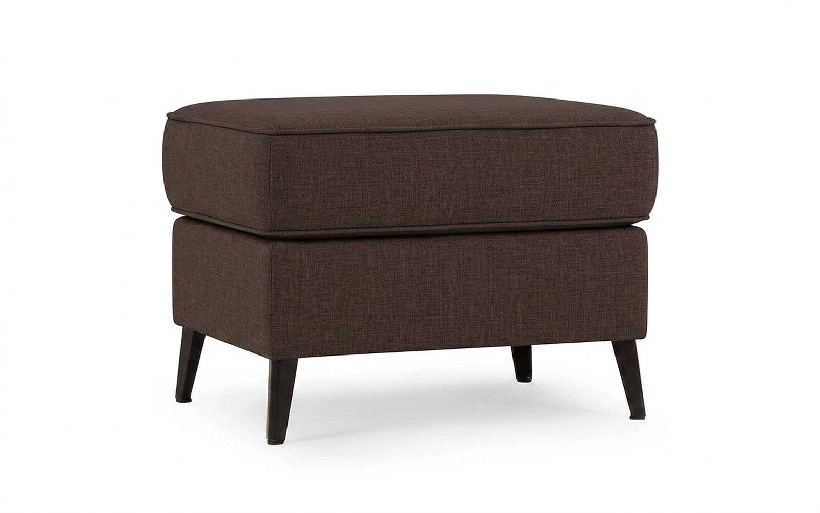 Laguna pouf in Lidot Brown fabric, product photo on white background