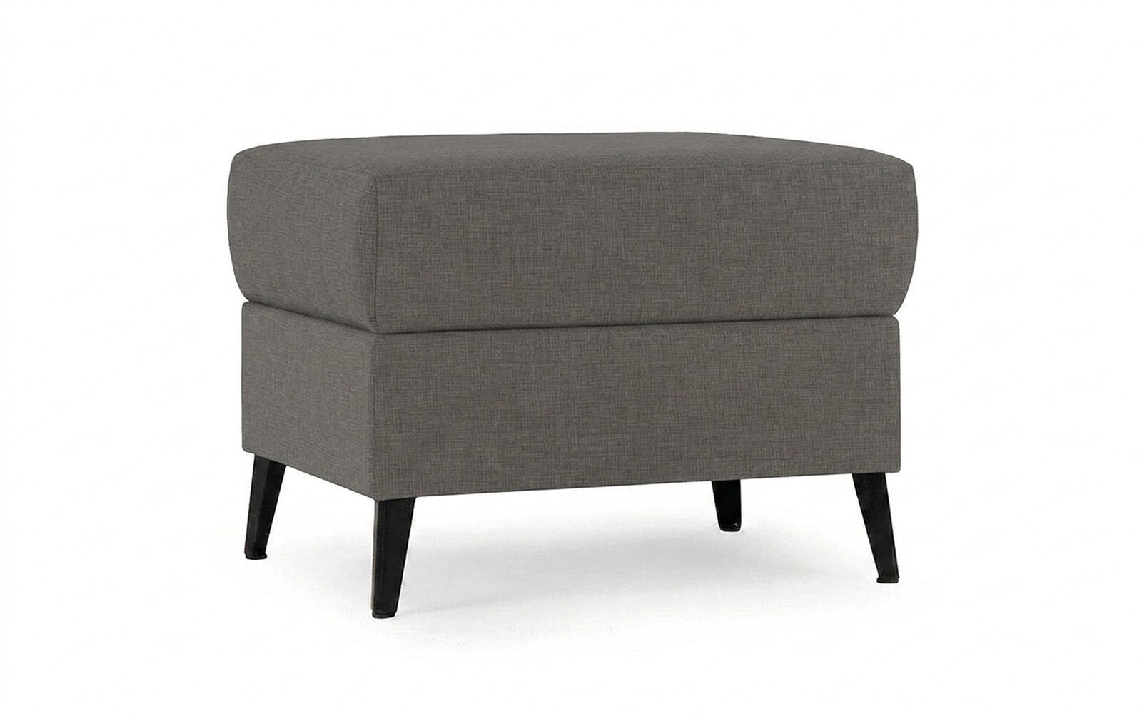 Laguna pouf in Lidot Grey fabric, product photo on white background