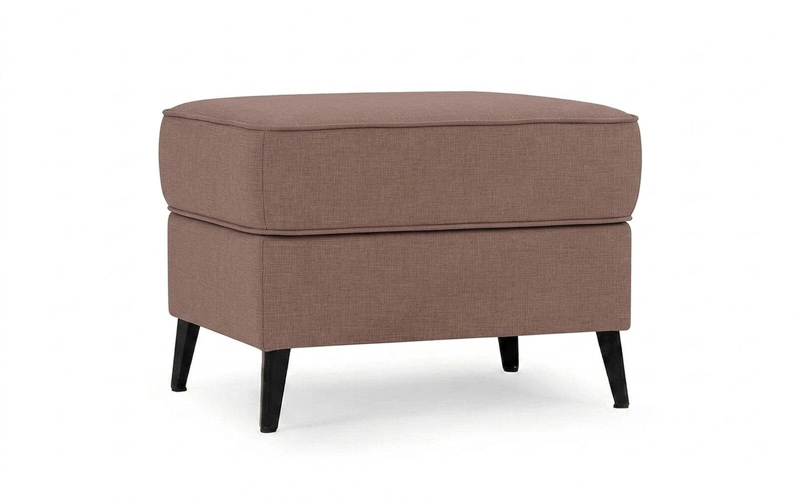 Laguna pouf in Lidot Lilac fabric, product photo on white background