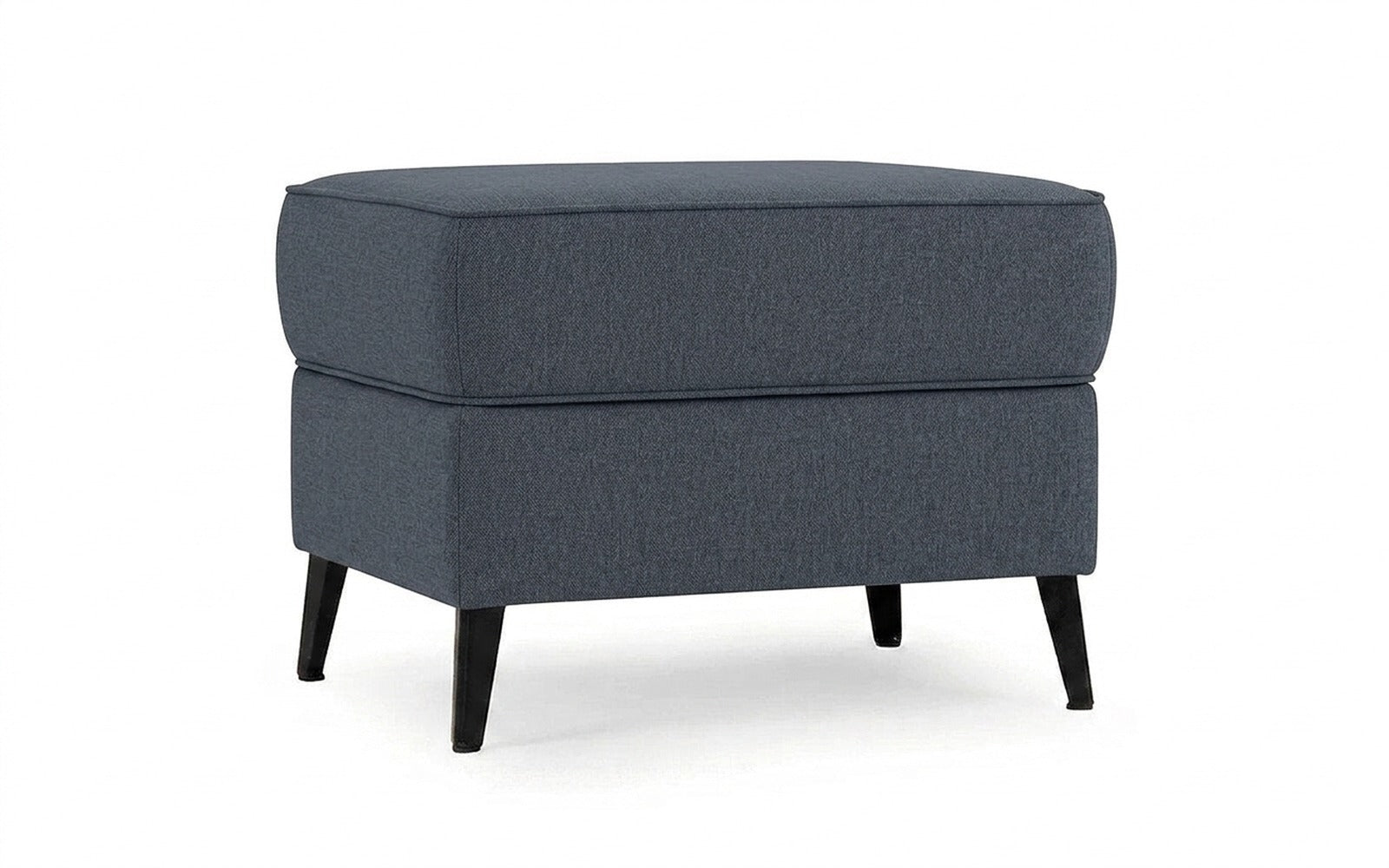 Laguna pouf in Prime Blue fabric, product photo on white background