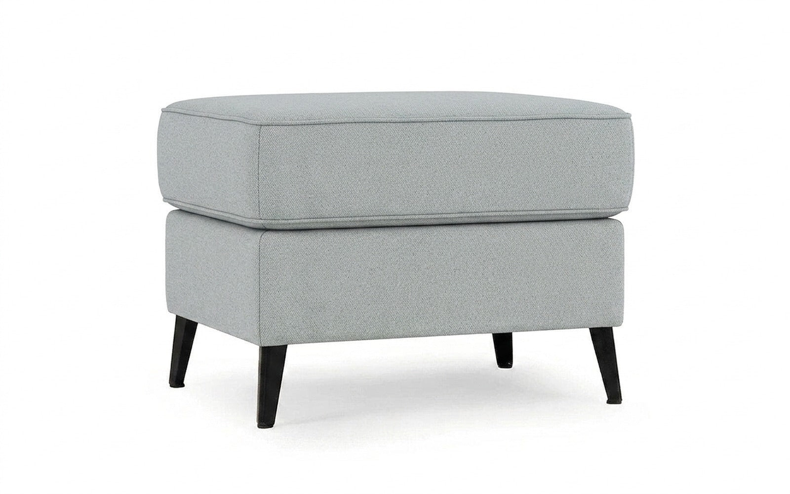Laguna pouf in Royal I Aqua fabric, product photo on white background
