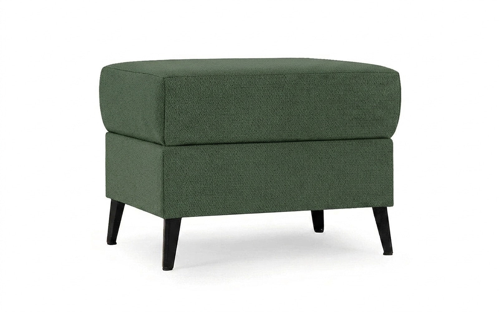 Laguna pouf in Royal I Field fabric, product photo on white background