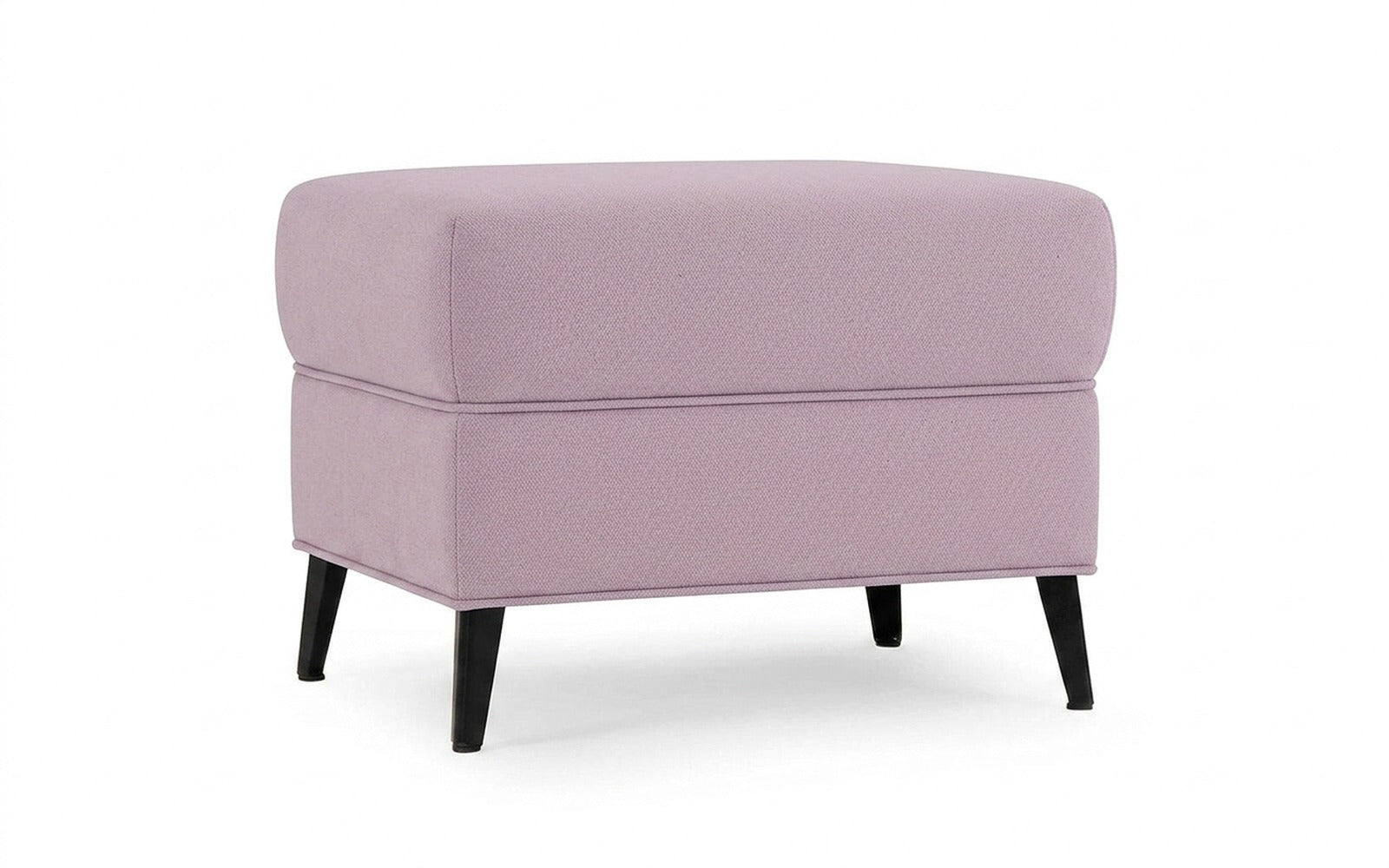 Laguna pouf in Royal I Lavanda fabric, product photo on white background