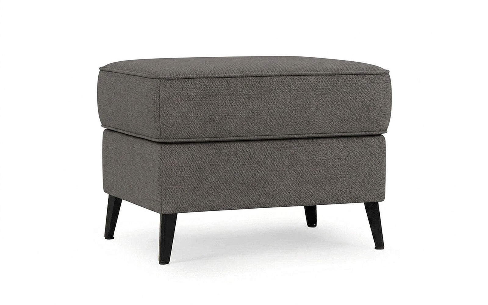 Laguna pouf in Royal I Mist fabric, product photo on white background