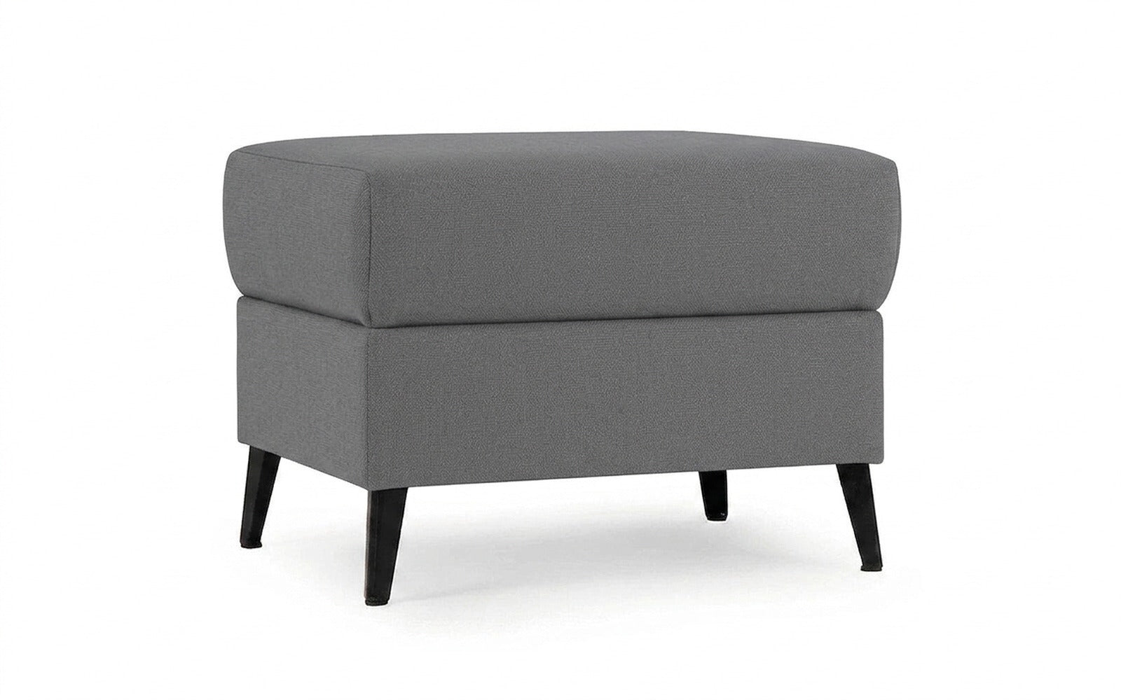 Laguna pouf in Sky Velvet 08 fabric, product photo on white background