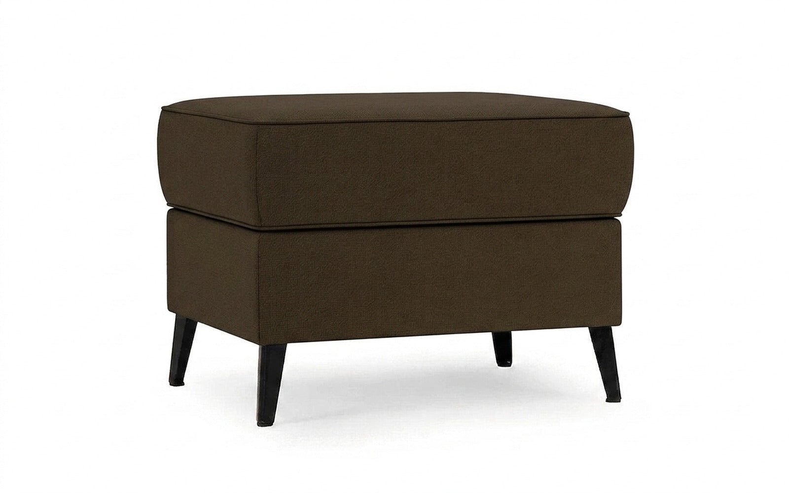 Laguna pouf in Sky Velvet 12 fabric, product photo on white background