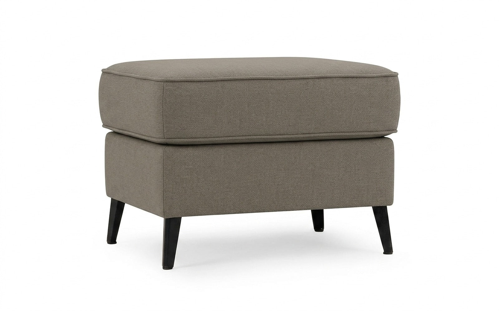 Laguna pouf in Sky Velvet 21 fabric, product photo on white background