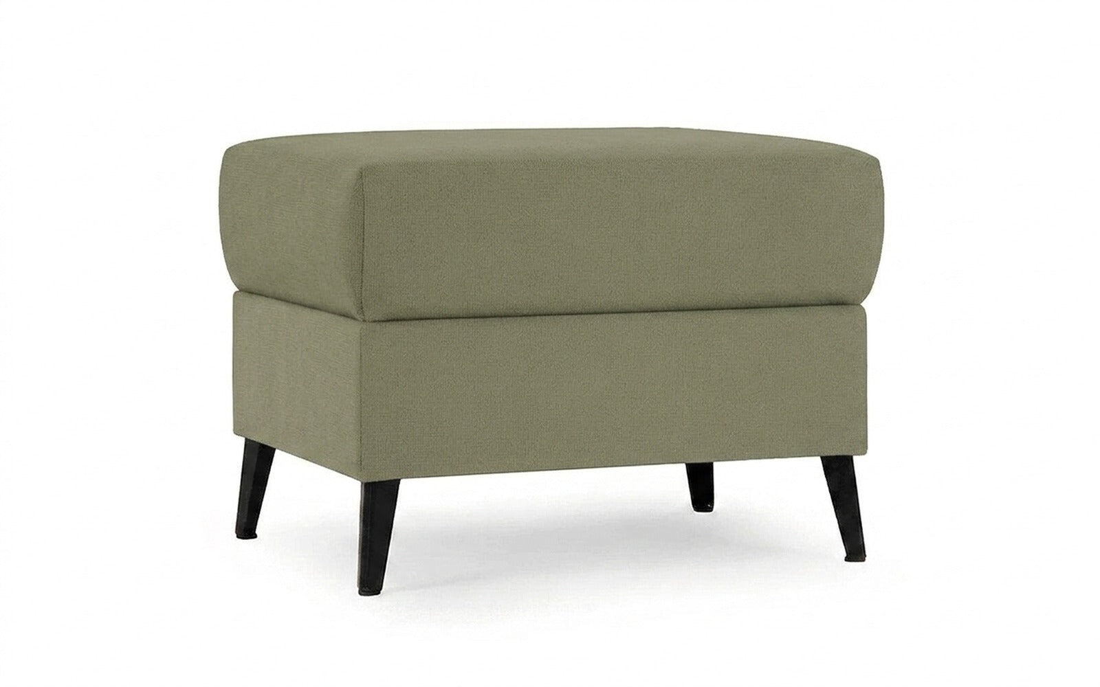 Laguna pouf in Sky Velvet 251 fabric, product photo on white background