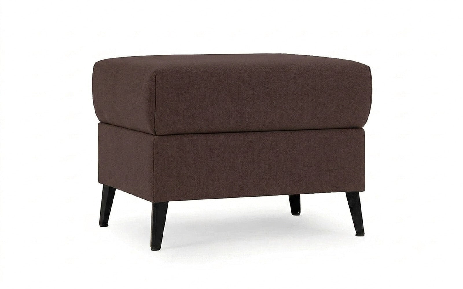 Laguna pouf in Sky Velvet 253 fabric, product photo on white background