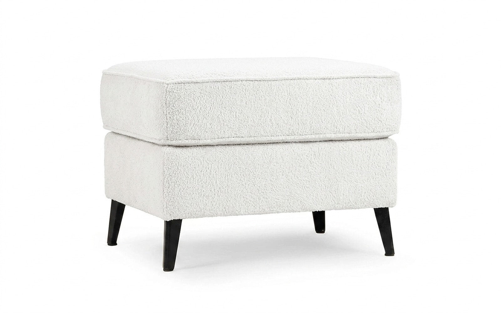 Laguna pouf in Soul 000 fabric, product photo on white background