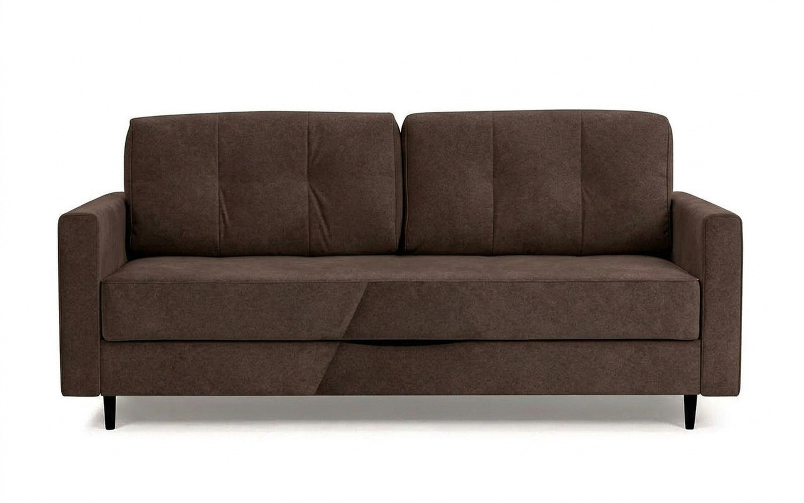 Amani Pro sofa bed in Galaktika Brown fabric, product photo on white background