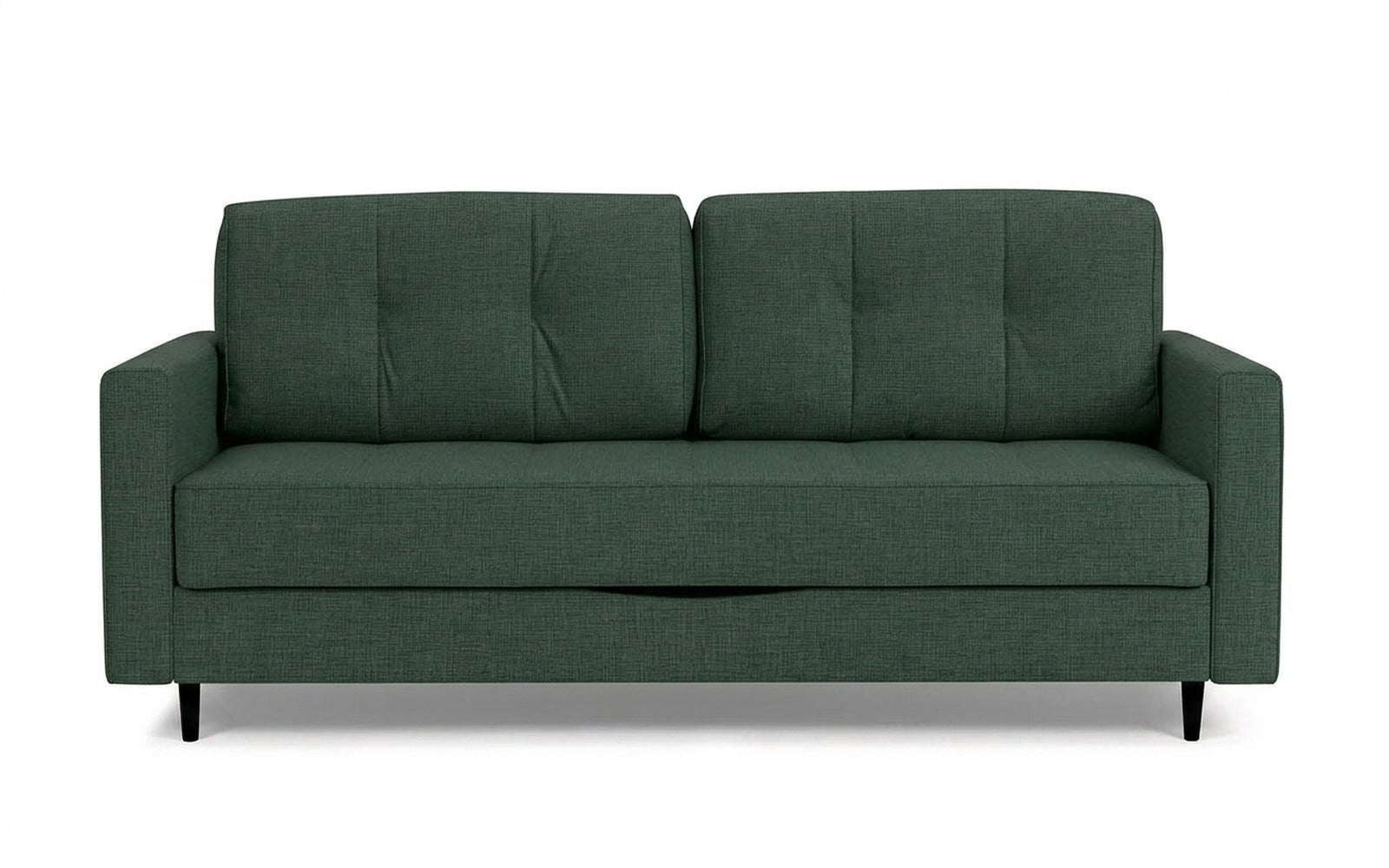 Amani Pro sofa bed in Lidot Green fabric, product photo on white background