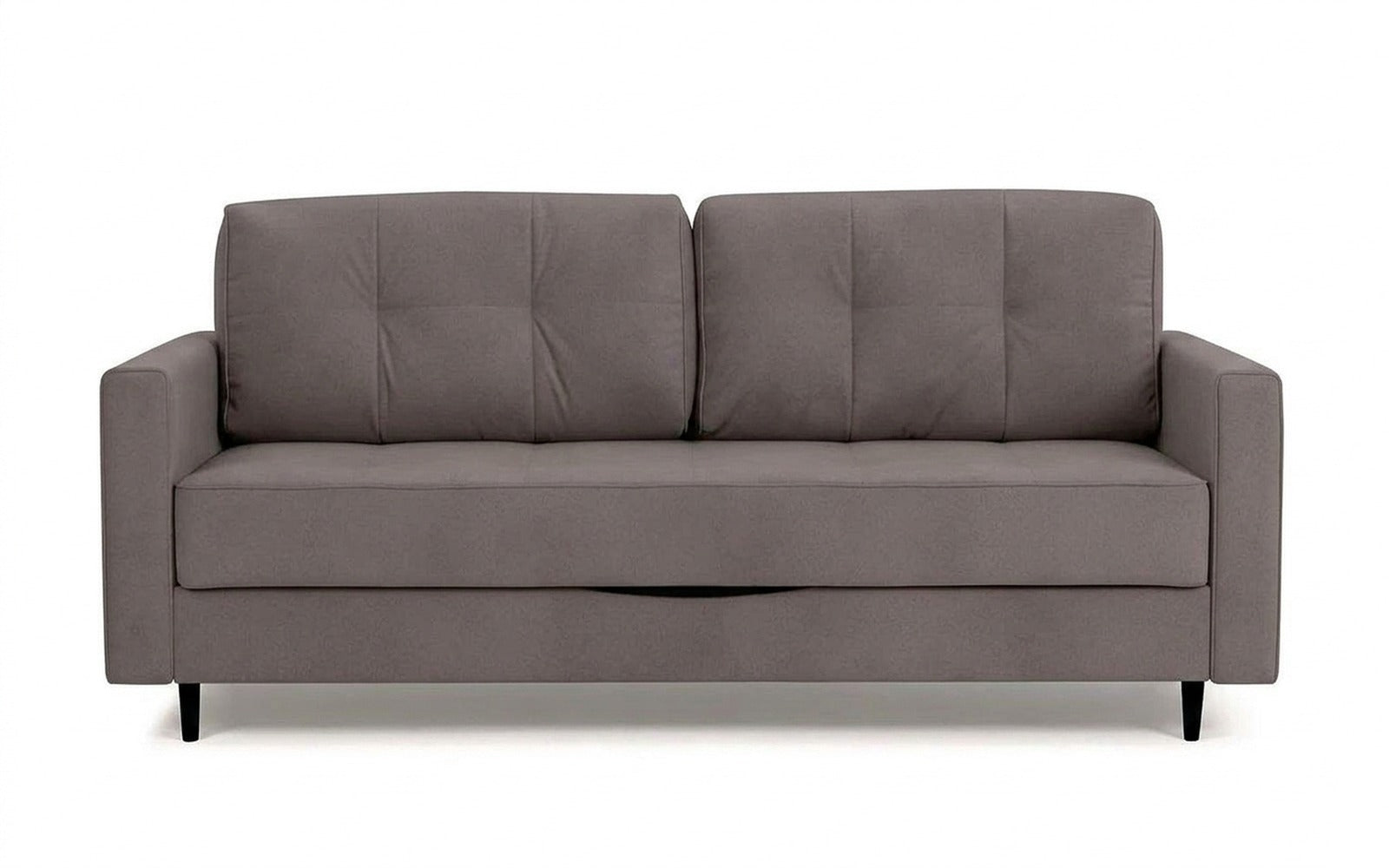 Amani Pro sofa bed in Shammy Smoky fabric, product photo on white background