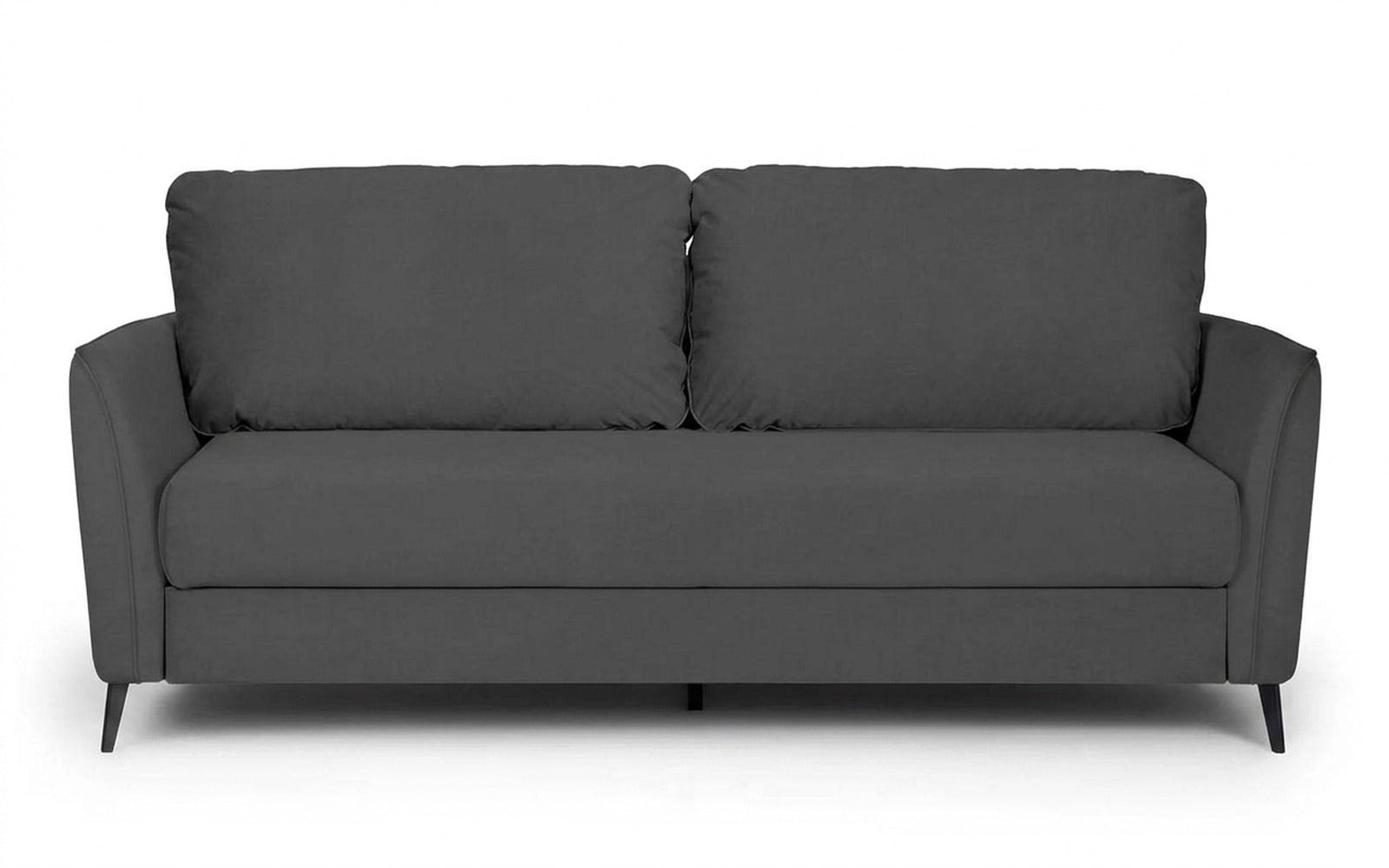 Laguna sofa bed in Sky Velvet 16 fabric, product photo on white background