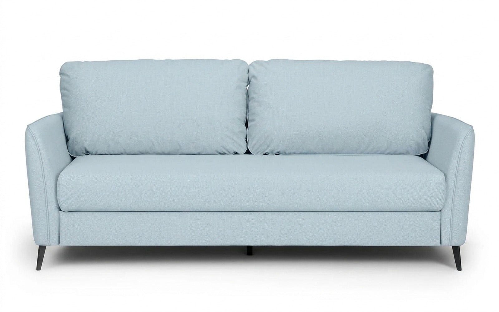 Laguna sofa bed in Sky Velvet 18 fabric, product photo on white background