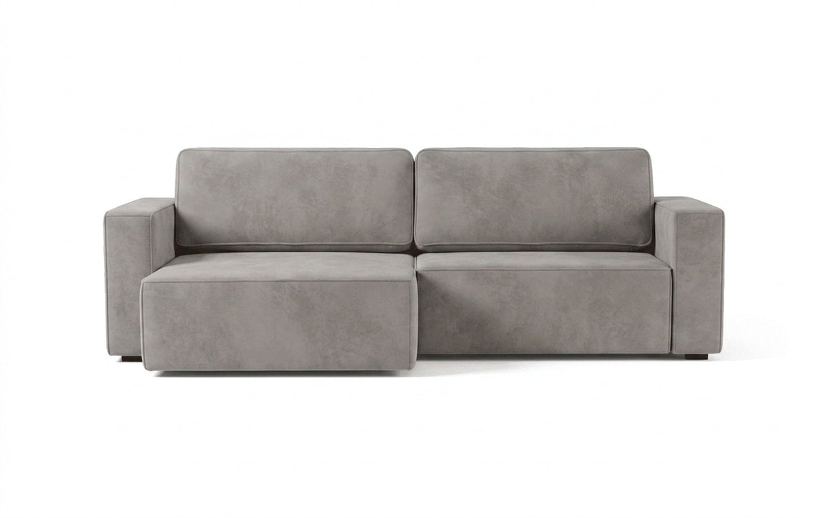 Ralf sofa bed in Casanova Grey fabric, product photo on white background