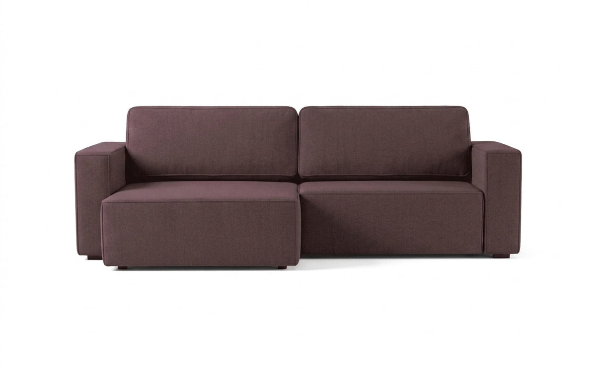 Ralf sofa bed in Sky Velvet 253 fabric, product photo on white background
