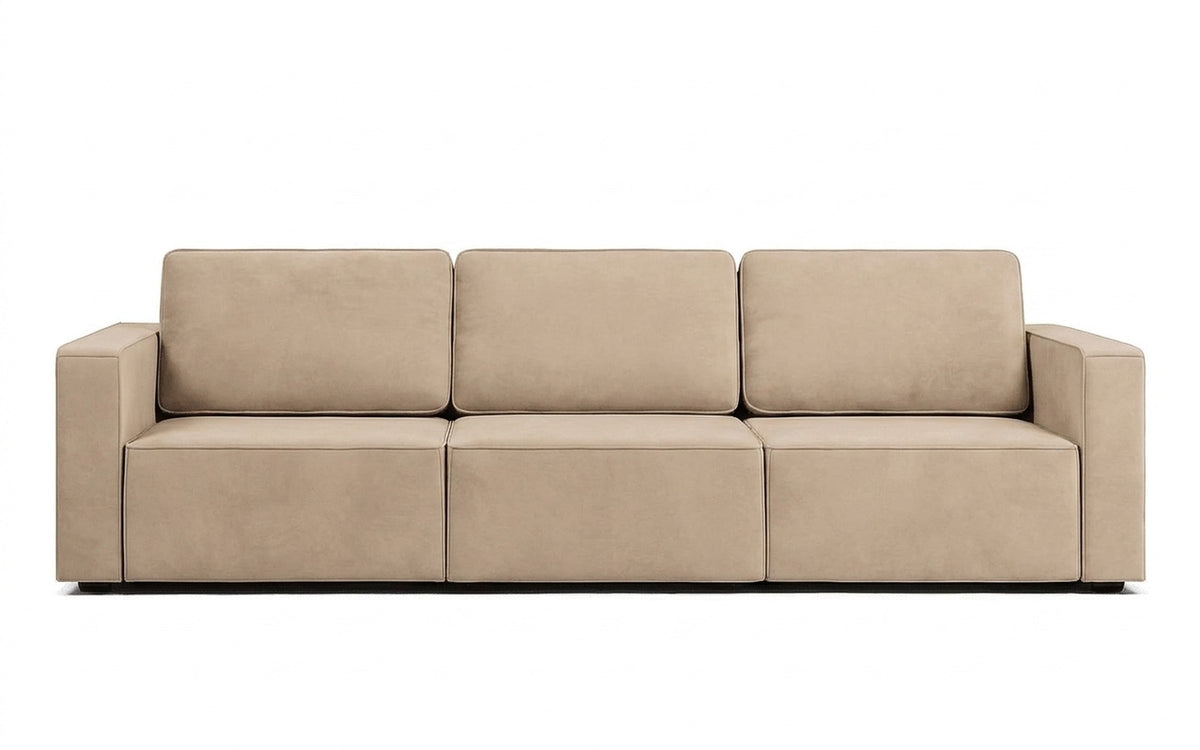 Ralf sofa bed in Casanova Milk fabric, product photo on white background