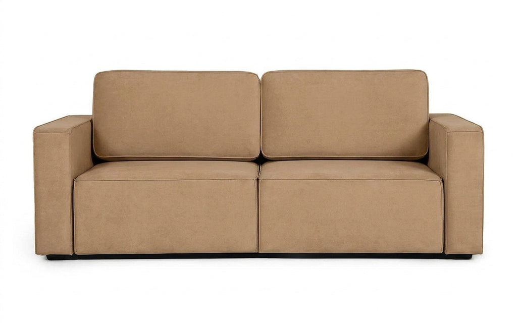 Ralf sofa bed in Casanova Beige fabric, product photo on white background