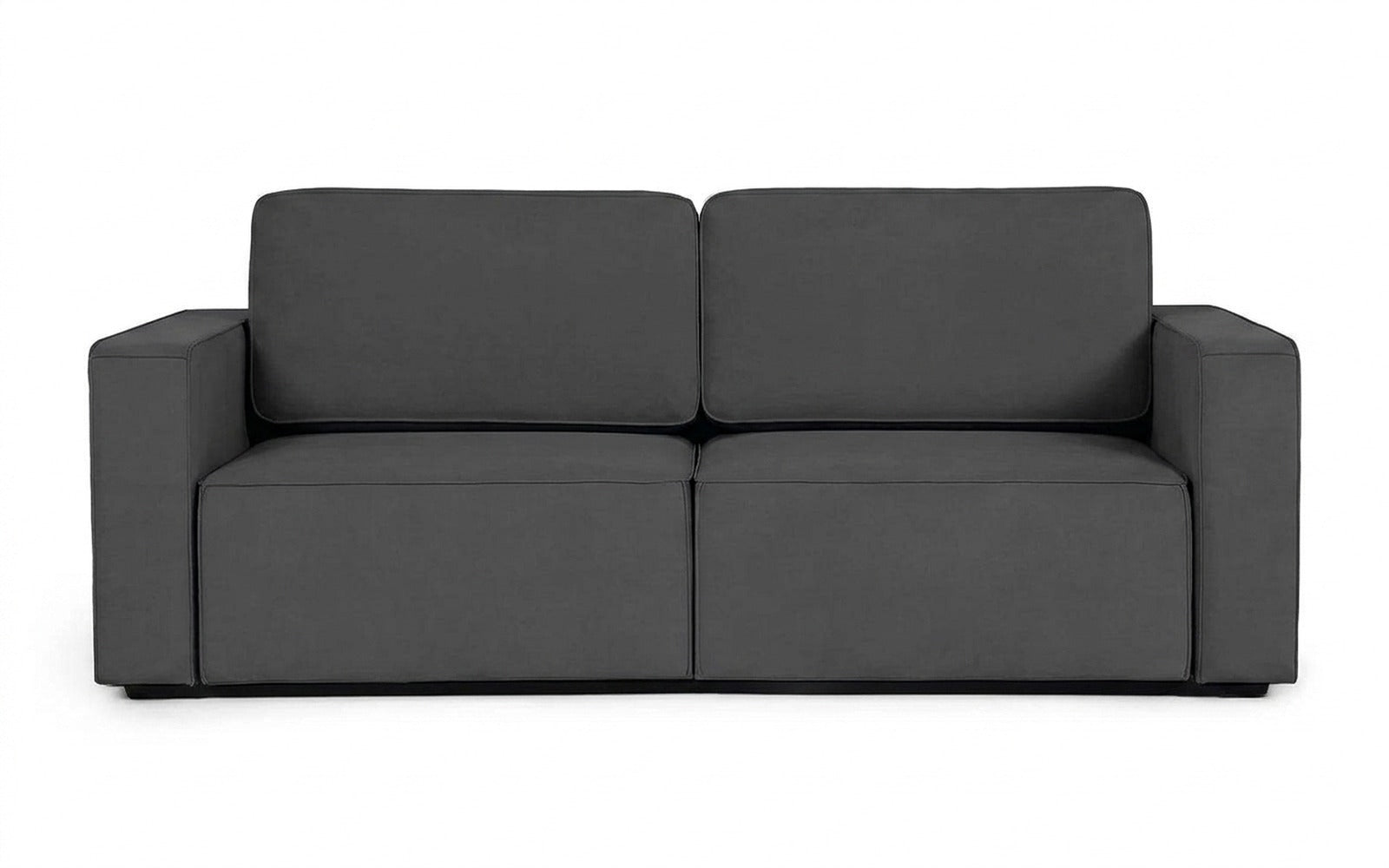 Ralf sofa bed in Sky Velvet 16 fabric, product photo on white background