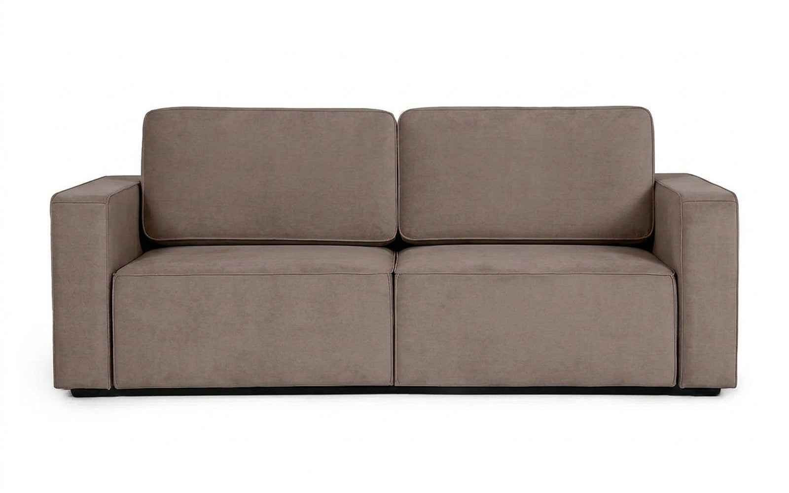 Ralf sofa bed in Sky Velvet 17 fabric, product photo on white background