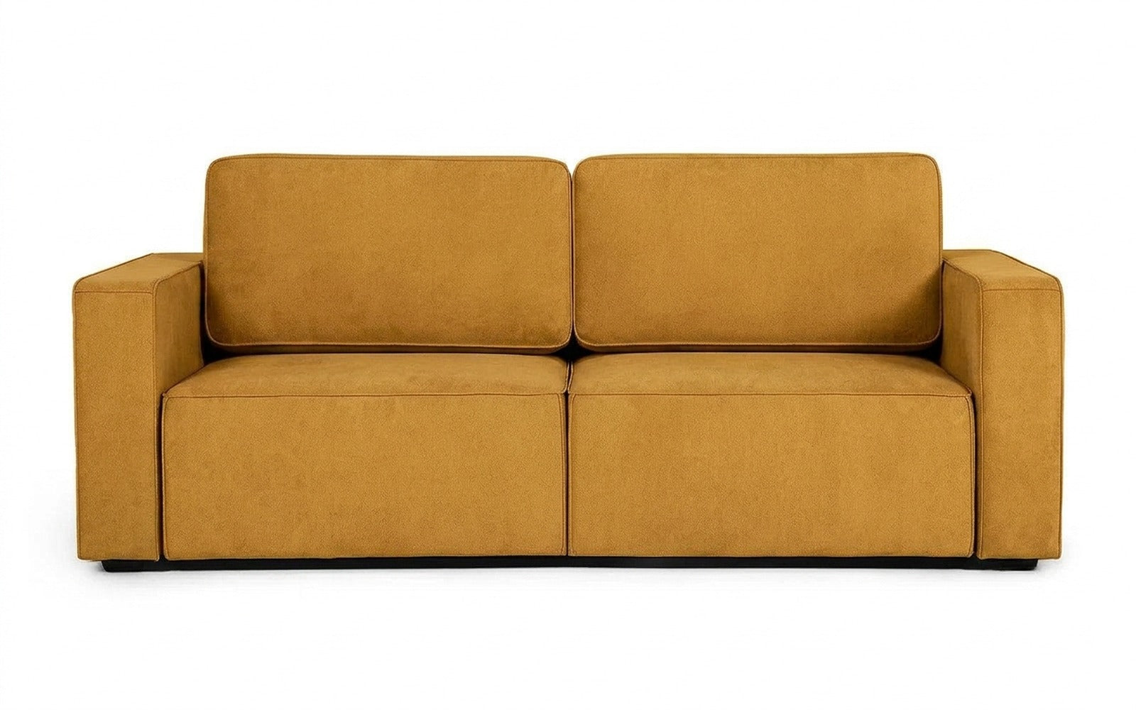 Ralf sofa bed in Sky Velvet 30 fabric, product photo on white background
