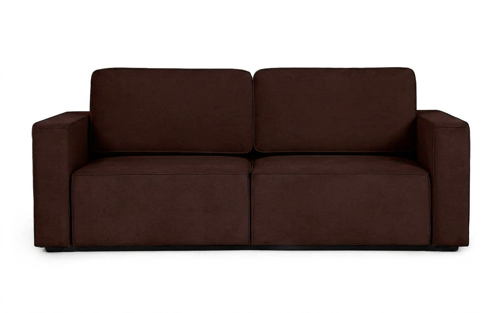 Ralf sofa bed in Sky Velvet 32 fabric, product photo on white background