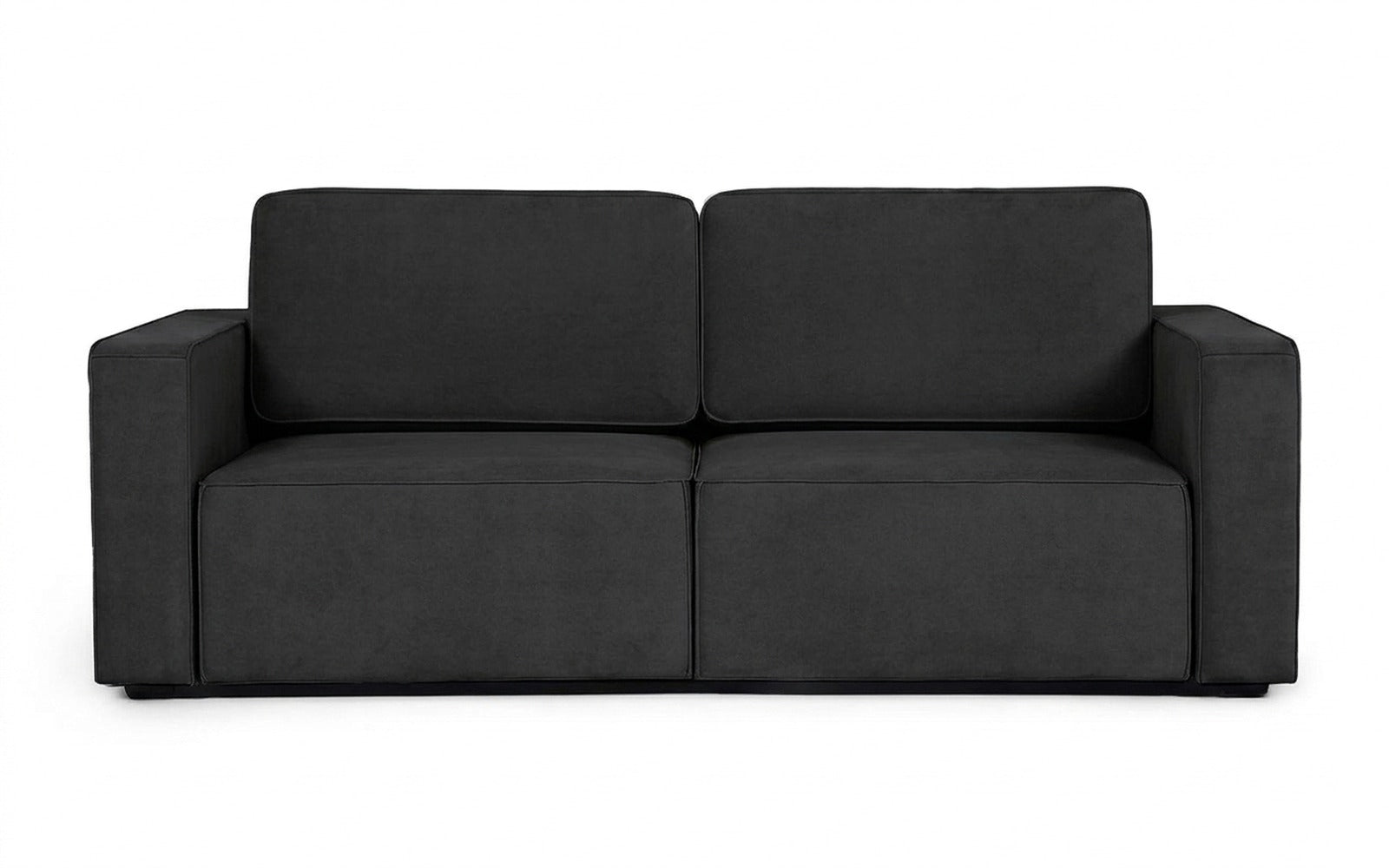 Ralf sofa bed in Sky Velvet 38 fabric, product photo on white background